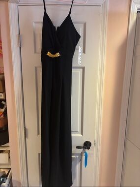 Almost Famous Black Spaghetti Strap Formal Jumpsuit Pantsuit Romper